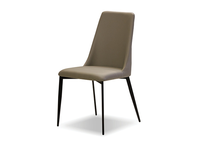 taupe leatherette dining room chair
