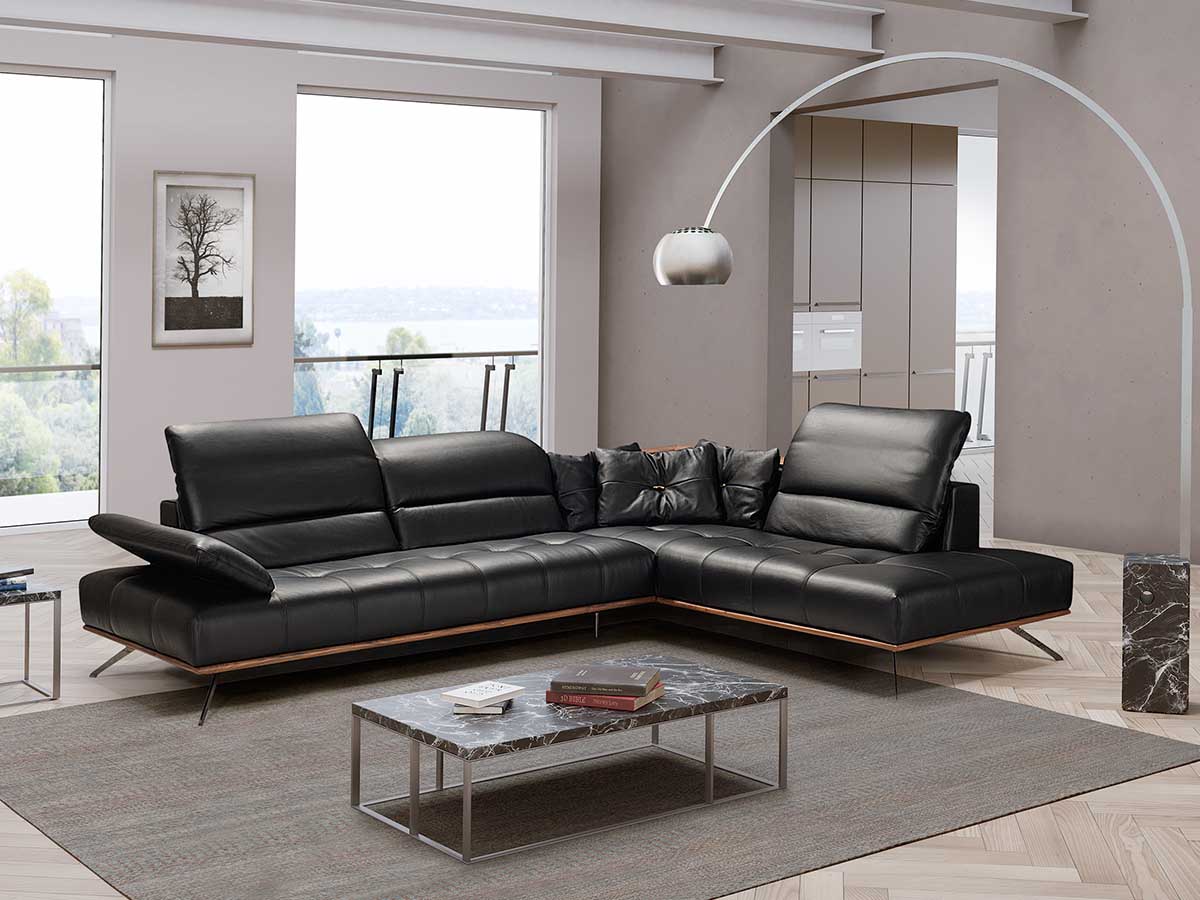 Leather Sectional by Italia - | Furniture